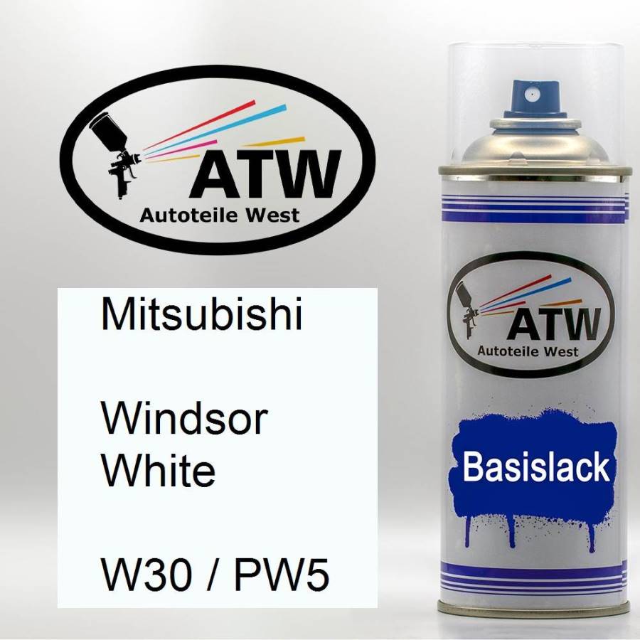 Mitsubishi, Windsor White, W30 / PW5: 400ml Sprühdose, von ATW Autoteile West.